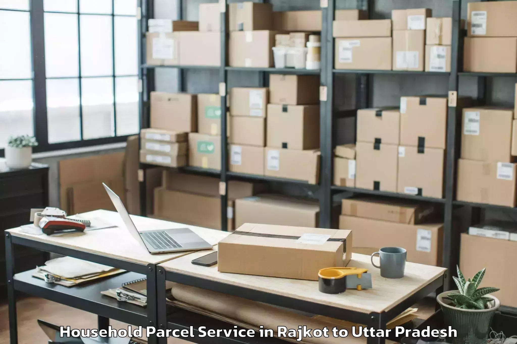 Expert Rajkot to Abhilashi University Aligarh Household Parcel